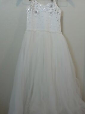 Tutu Du Monde White Sequin Tulle Gown, NWT    Flawless